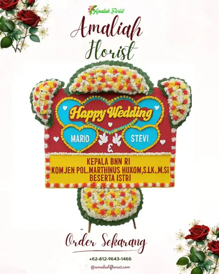 Papan Bunga Pernikahan Kampung Singaraja